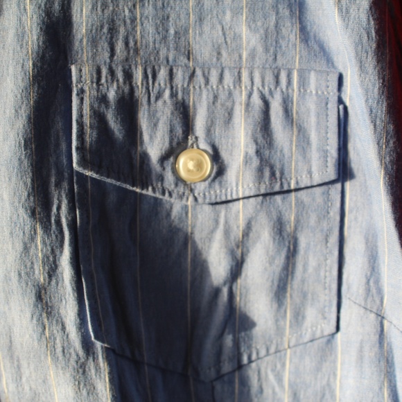 Ann Taylor Blue Dress w/ White Stripes - Picture 6 of 7